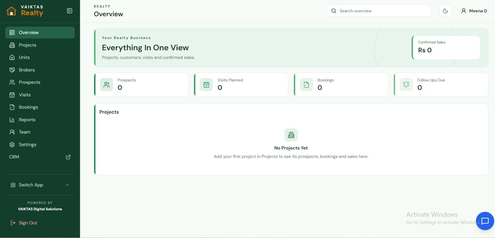 VAIKTAS Realty Dashboard